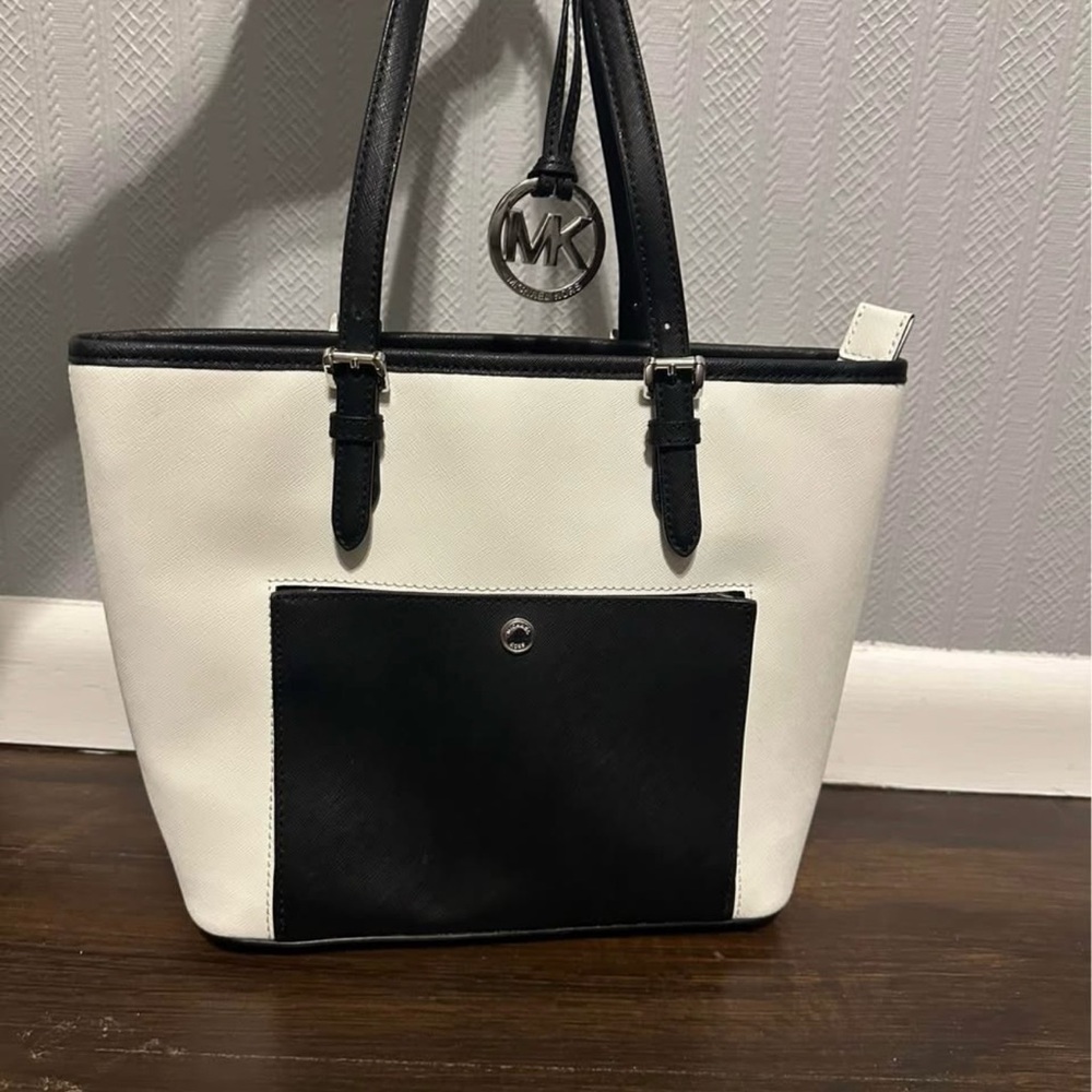 Michael Kors Two-Tone Black and White Tote